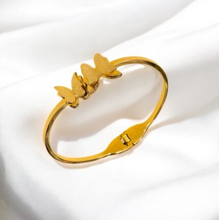 Stylish Butterfly Stainless Steel Bracelets for Girls and Women